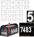 Reflective Mailbox Numbers Sticker Decal Waterproof Number Self Adhesive | 5 Sets (3" x 3 Sets , 4" x 2 Sets) Die Cut