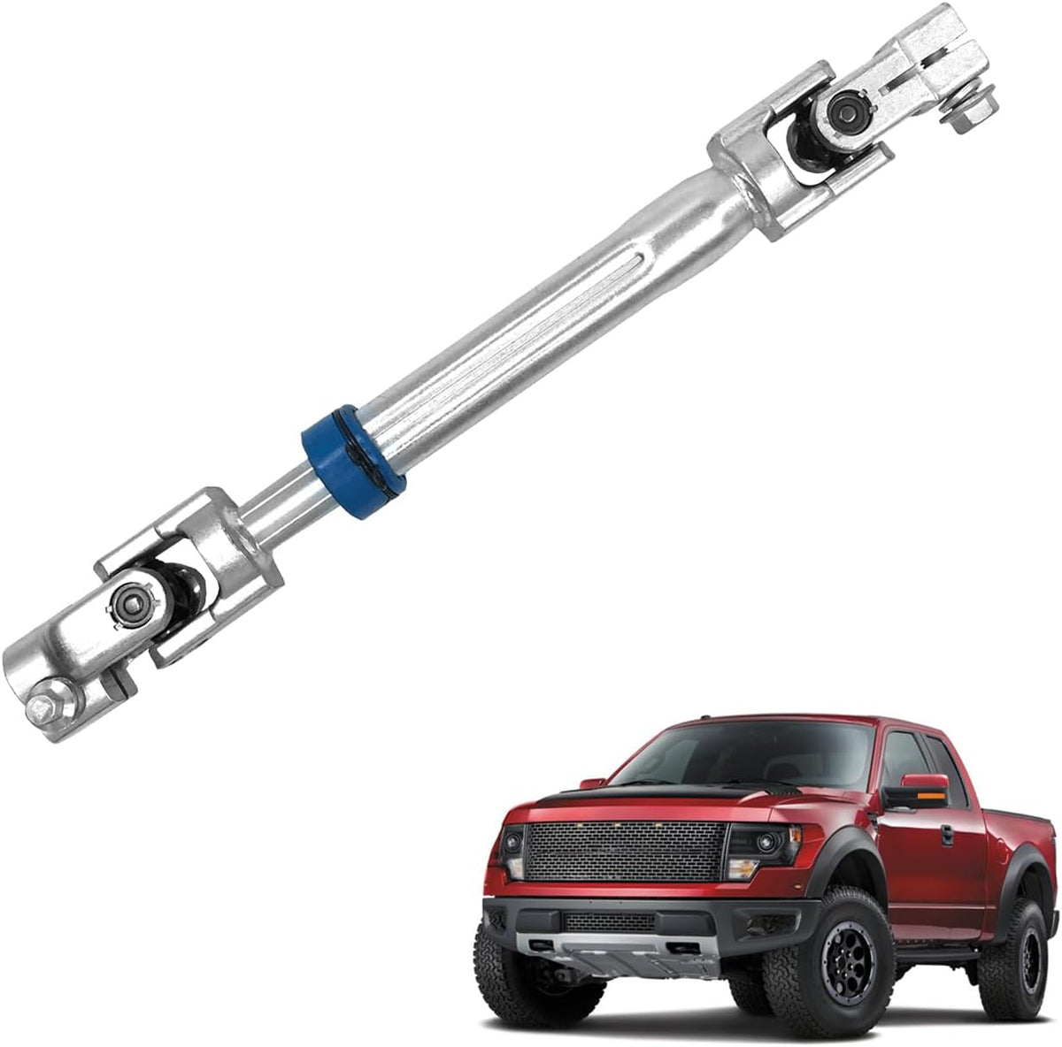 Lower Steering Shaft Steering Column with U Joint Compatible with 2009-2014 Ford F-150 2007-2014 Ford Expedition Lincoln Navigator Replace 425-366 8L1Z3B676A 7L1Z3B676A 8L1Z-3B676-A