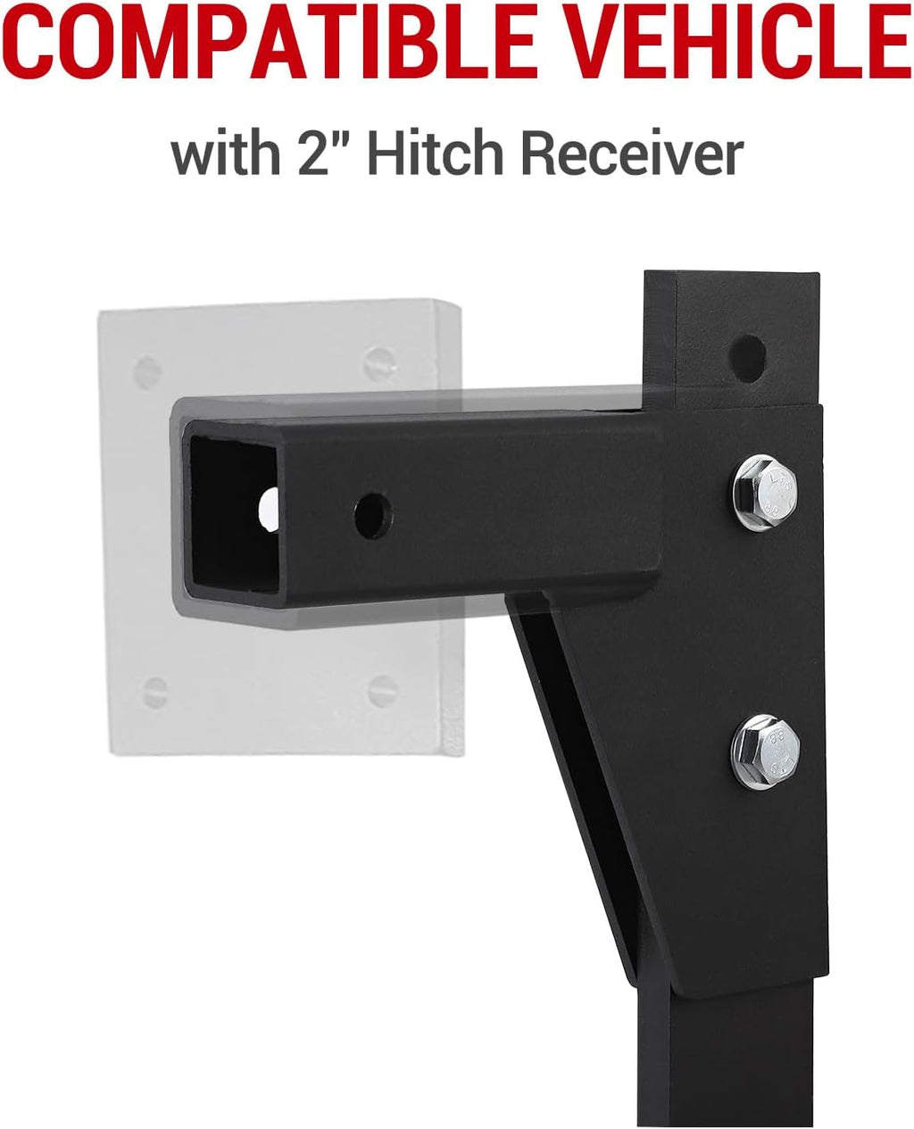 Hitch Mounted Ripper, 18 in Scarifier Shank, Heavy Duty Hitch Mounted Trencher with 2 Replaceable Teeth, Fits 2 in
