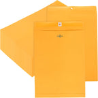 125 Pcs 9 x 12 Inch Clasp Envelopes, 28lb