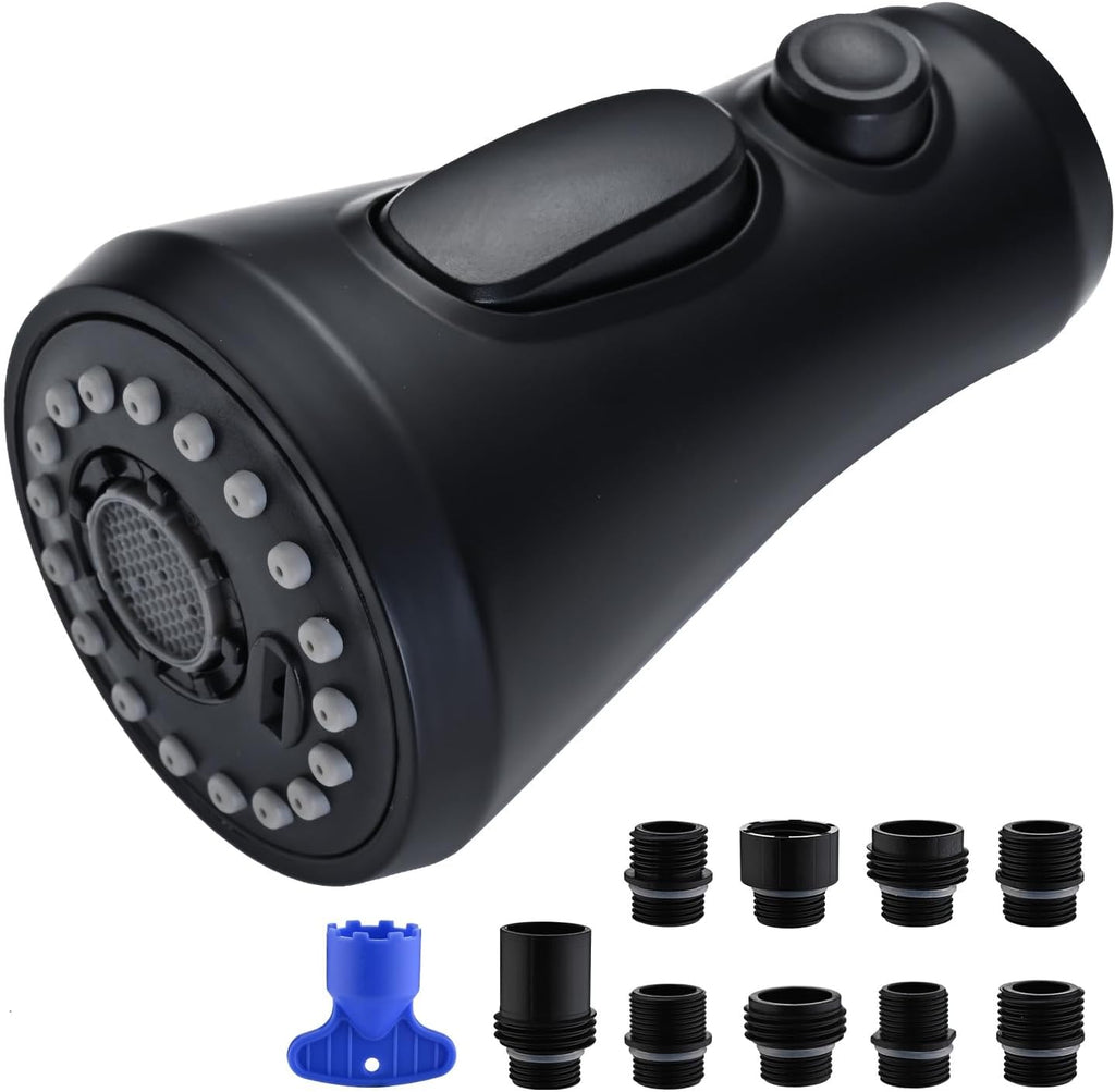 Kitchen Faucet Replacement with 9 Adapters, 3-Mode (Aquablade) Pull Down Kitchen Sink Sprayer for Moen, Delta, Kohler