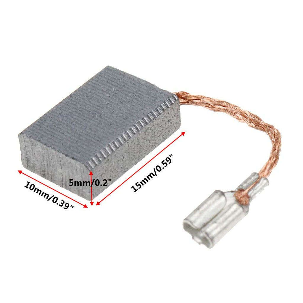 Rannb Carbon Motor Brushes Power Electric Tool Replacement 15mm x 10mm x 5mm- 20pcs