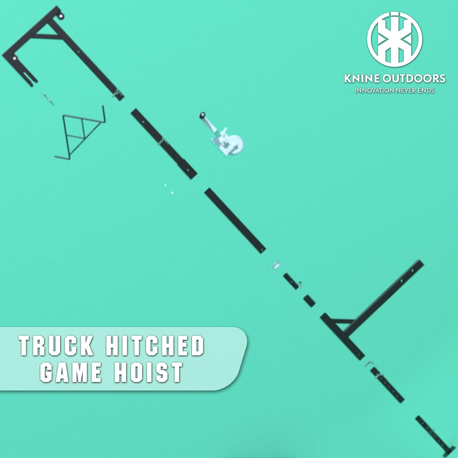 Deer Hoist for Truck Hitch, 600lbs Capacity Deer Hanger with Winch Gambrel | Deer Cart, Portable Game Hoist