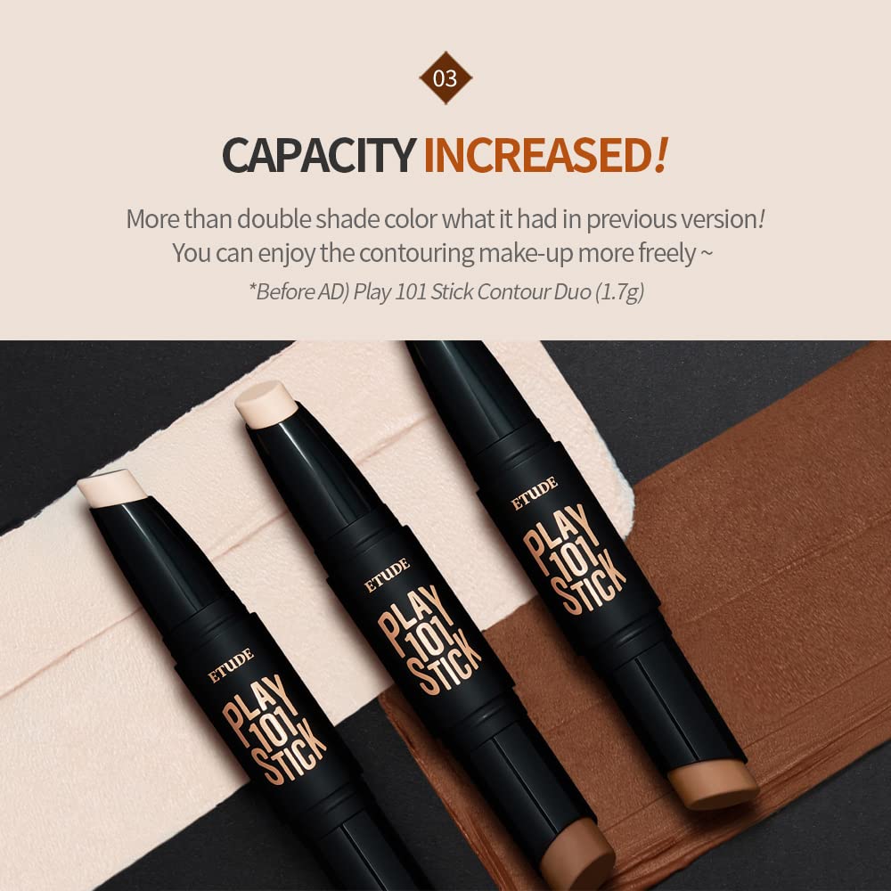 Play 101 Cream Contour stick and Highlighter Duo, Intense, Blendable