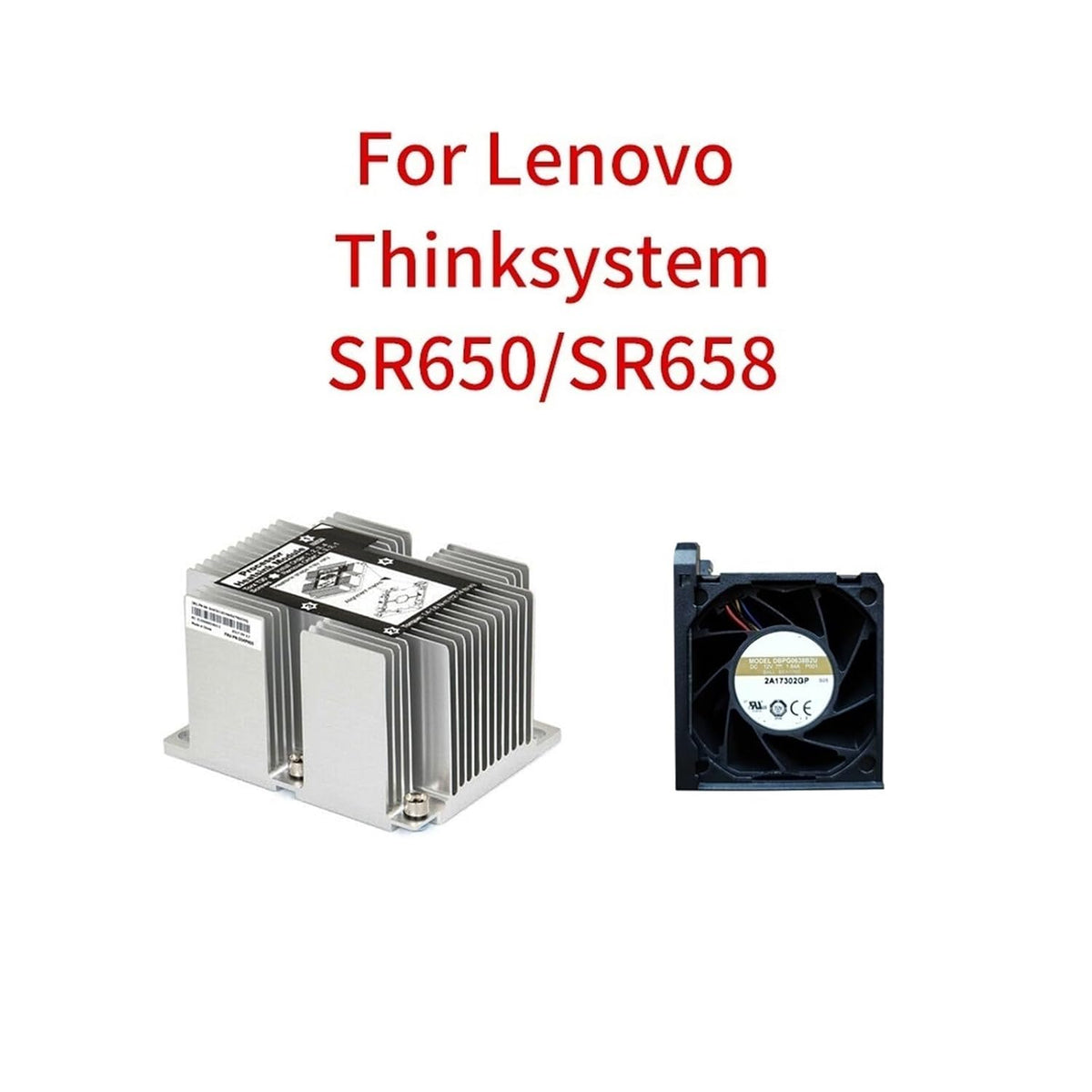 Heatsink 01KP655 Cooling Fan 01KP692/01KP693 Compatible for Lenovo Thinksystem SR650 SR658 CPU Kit Cooler(Cooling Fan)
