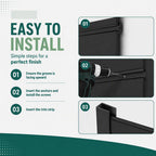 PVC Slatwall Panels, Garage Slat Wall Storage, 4x8 ft Black 2-Pack