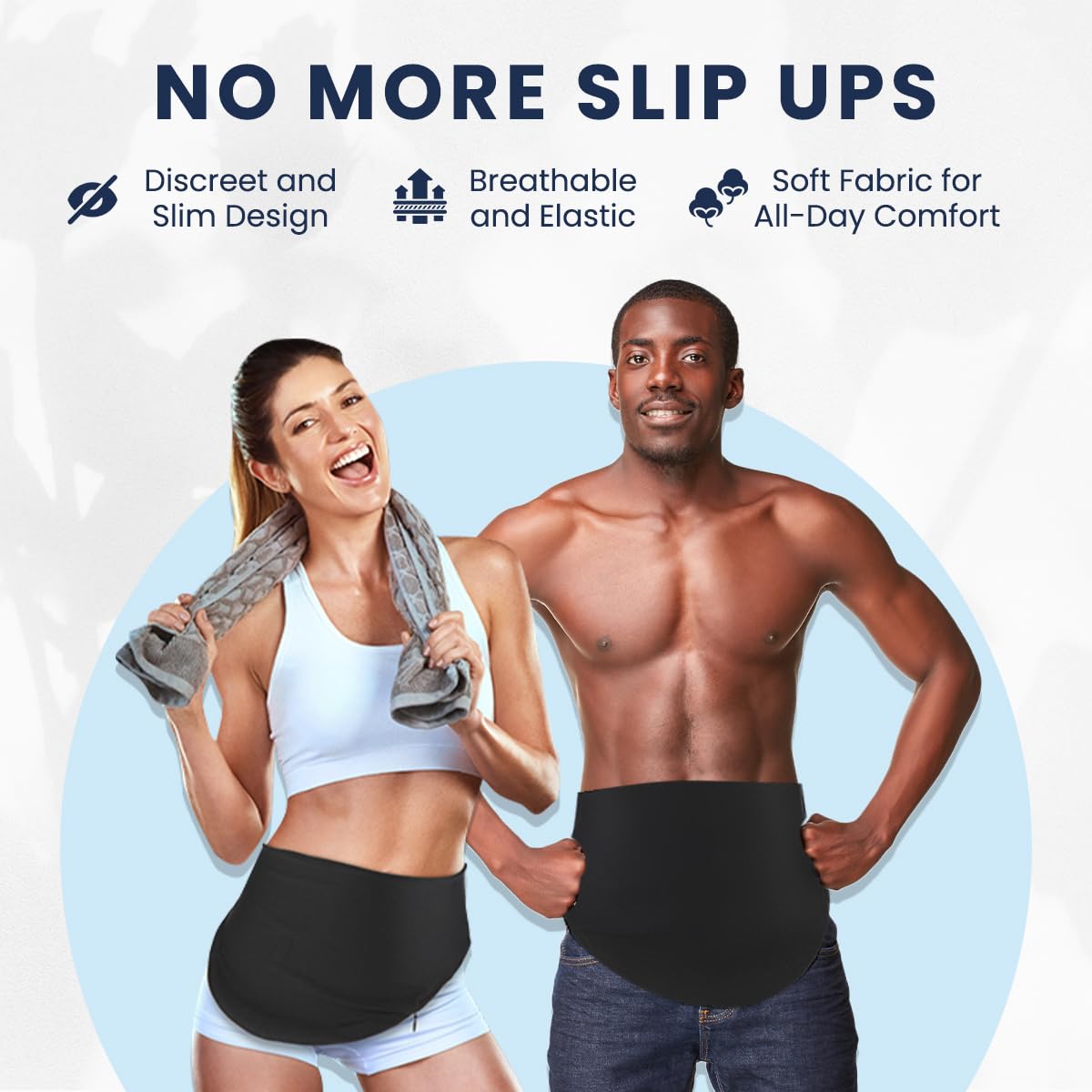 Ostomy Belt, Colostomy Bag Cover for Men & Women (Black XXL)