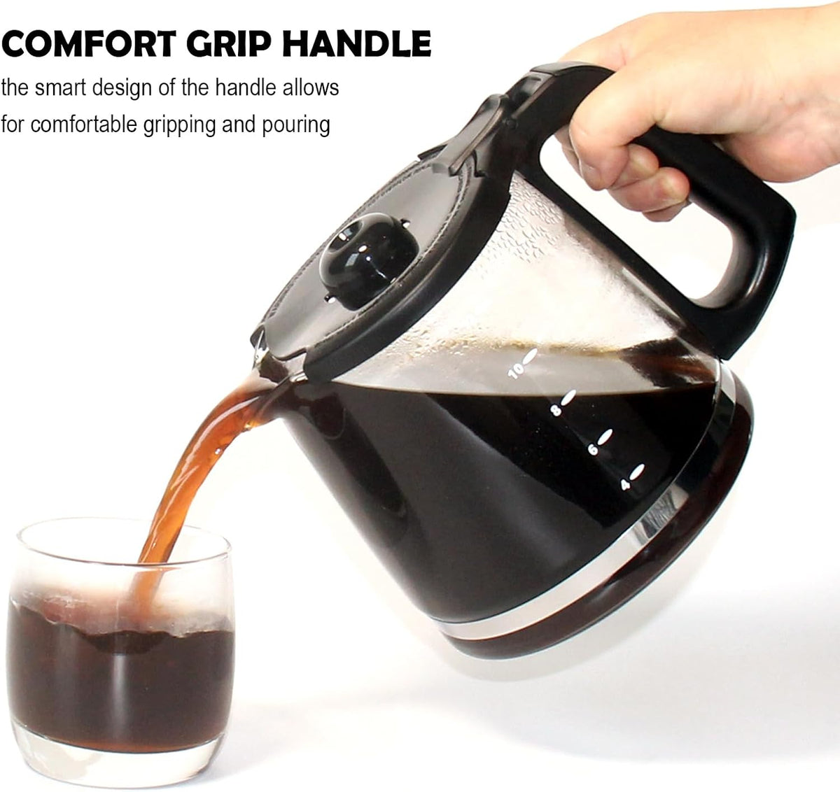 12-Cup Glass Coffee Carafe Replacement for Mr. Coffee Coffeemaker