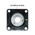 MAPLE ACE UCF202 Square Flange Bearing 15mm Bore Self-Aligning (Qty 1)