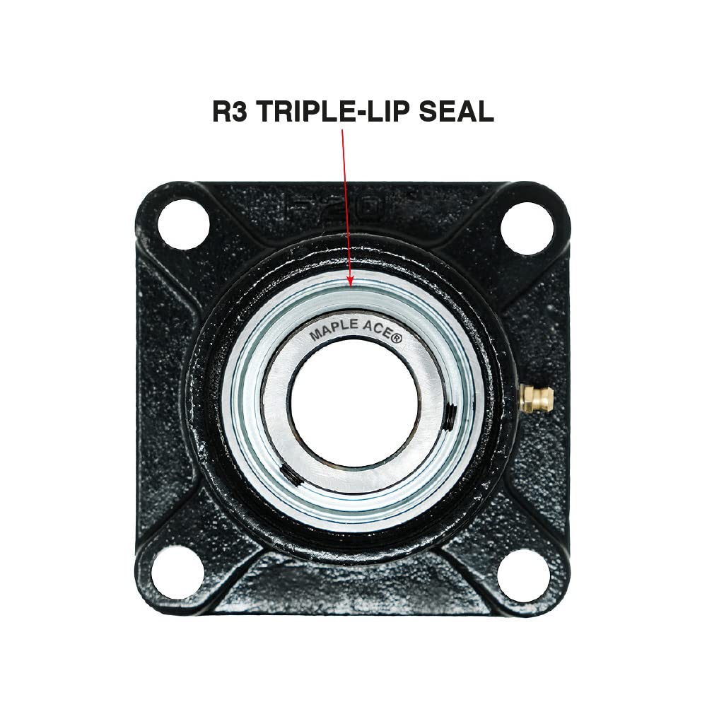 MAPLE ACE UCF205 Square Flange Bearing 25mm Bore Self-Aligning (Qty 1)