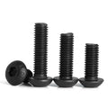 M12-1.75 x 30mm Button Head Socket Cap Screws, 10.9 Grade Alloy Steel, Allen Socket Drive, Black Oxide Finish, Full Thread Quantity 10