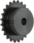 Browning 35B24 Minimum Bore Roller Chain Sprocket, Single Strand, Steel, 1/2" Stocked Bore, 24 Teeth