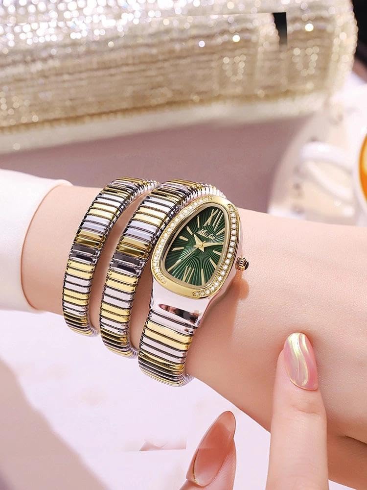 Fashion Women's Quartz Watch Inlaid Diamond Golden Ladies Watches Light Luxury Bracelet Clock
