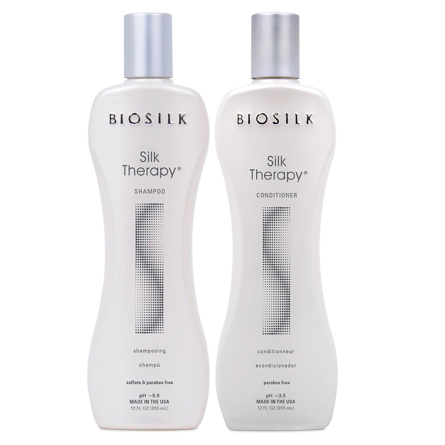 Silk Therapy Duo Set, Shampoo & Conditioner for Gentle Cleansing, Moisturizing & Shiny Hair, Smooth, Replenished