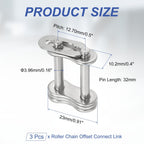 DTGN 3Pcs ANSI #40 Roller Chain Connect Link, 12.70mm Pitch
