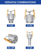 2PCS Camlock Fitting Type DC 1'' with Gasket Seal