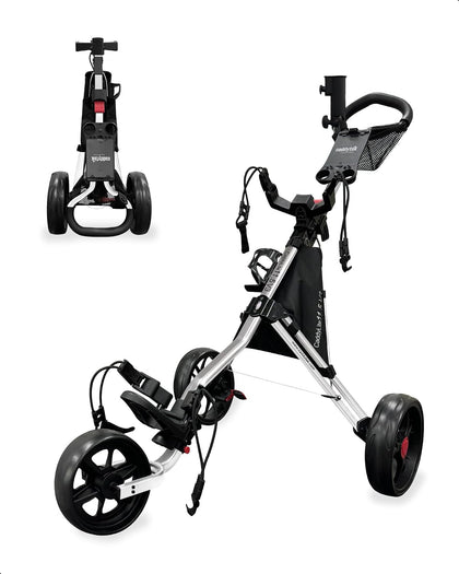 CaddyLite 11.5 V3 Golf Push Cart - Lightweight Aluminum 3-Wheel Foldable Golf Bag Cart with Quad-Fold Frame, EVA