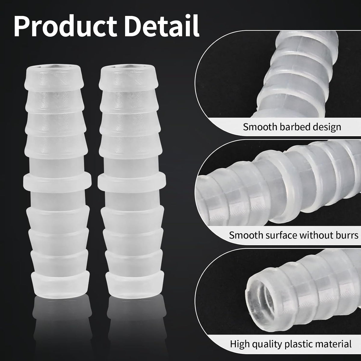 5-Pack 3/8" Barbed Fitting, Universal