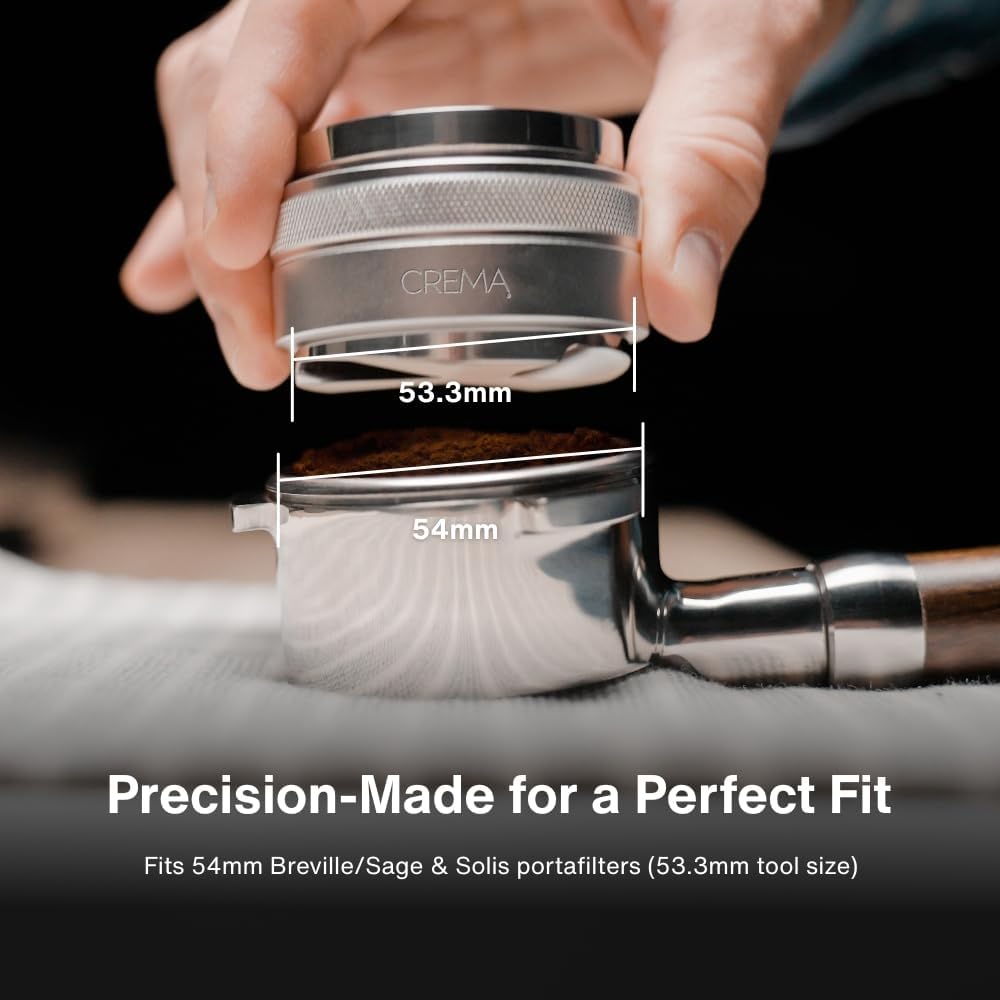 Coffee Products 53.3mm Hand Tamper & Coffee Distributor | Compatible with Breville Portafilters | Double-Sided