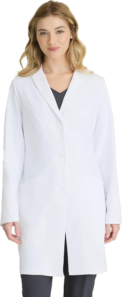 Skechers by BARCO Flourish Lab Coat for Women – 3-Pocket, 3-Button Medical Scrub Coat w/ 2-way Stretch & Soil Release