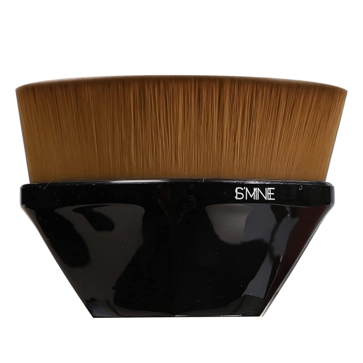 Foundation Makeup Brush Flat Top Kabuki Hexagon Face, Black