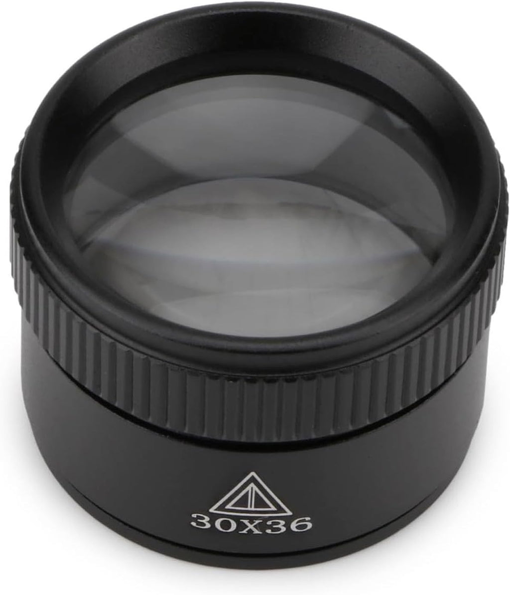 30X Portable Jewelers Loupe Pocket Handheld Magnifier | Sturdy metal, loupe handheld magnifying glass for jeweler
