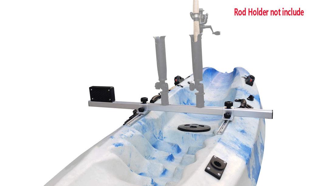 Brocraft Kayak Trolling Motor Mount, Gear Track & Direct Mount Motor Bracket, Marine-Grade Aluminum – for Parallel Tracks