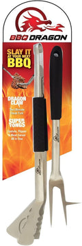 Grill Utensils - BBQ Tools Grilling Tools Set - Spatula, Fork, Tongs Combined in 2 Barbecue Grilling Accessorie BBQ