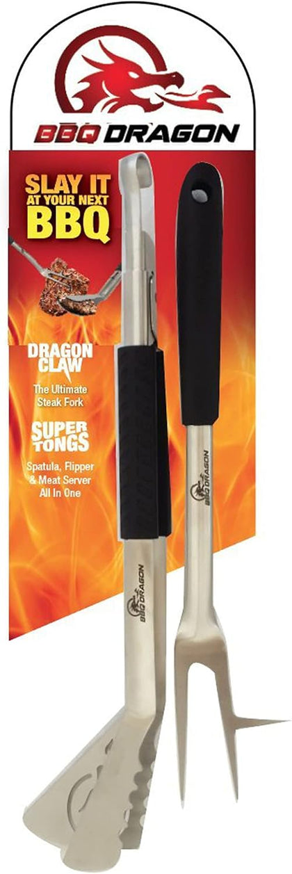 Grill Utensils - BBQ Tools Grilling Tools Set - Spatula, Fork, Tongs Combined in 2 Barbecue Grilling Accessorie BBQ