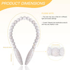 Wood Bead Curtain Tiebacks 2 Pack, Curtain Holdbacks, White Washed