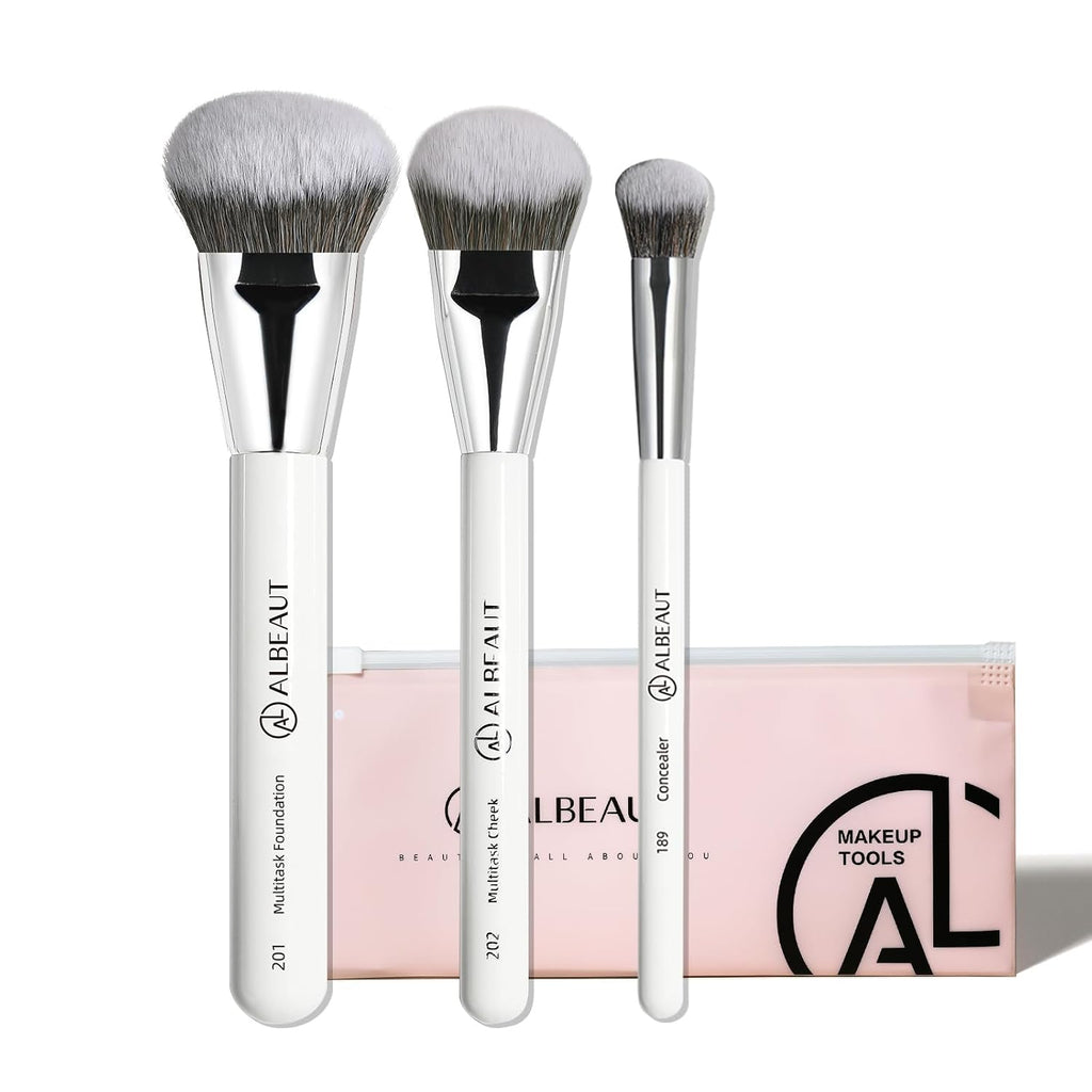 Makeup Brush for Foundation Concealer Blush Contour Liquid Cream Blending Angled Shape