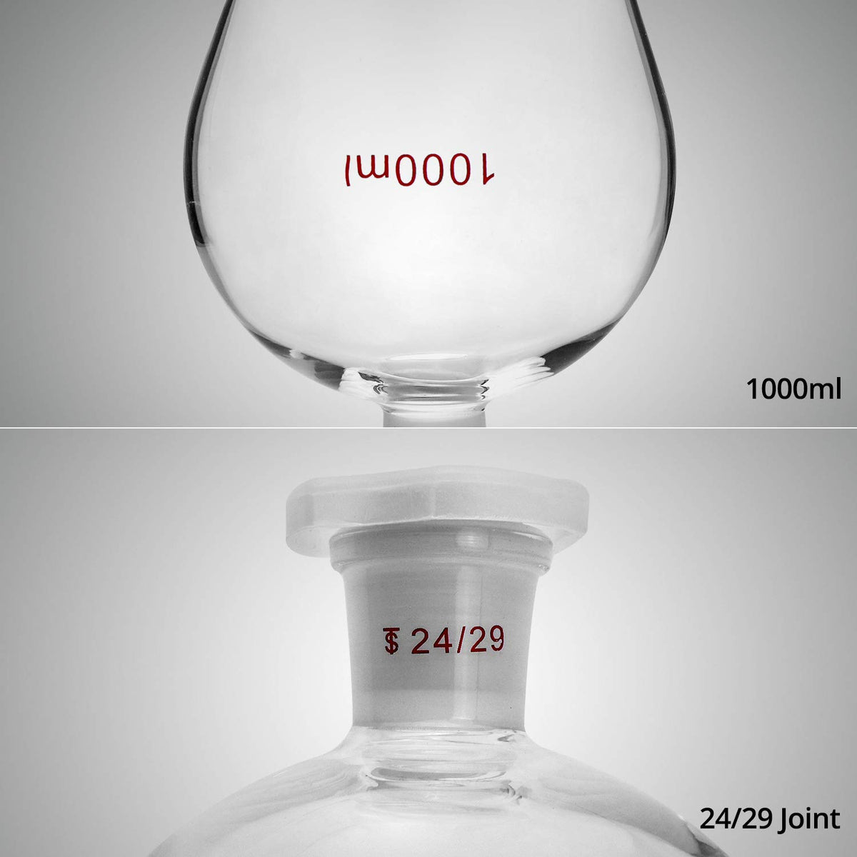 1000ml Separating Funnel with 24/29 Joints and PTFE Plug