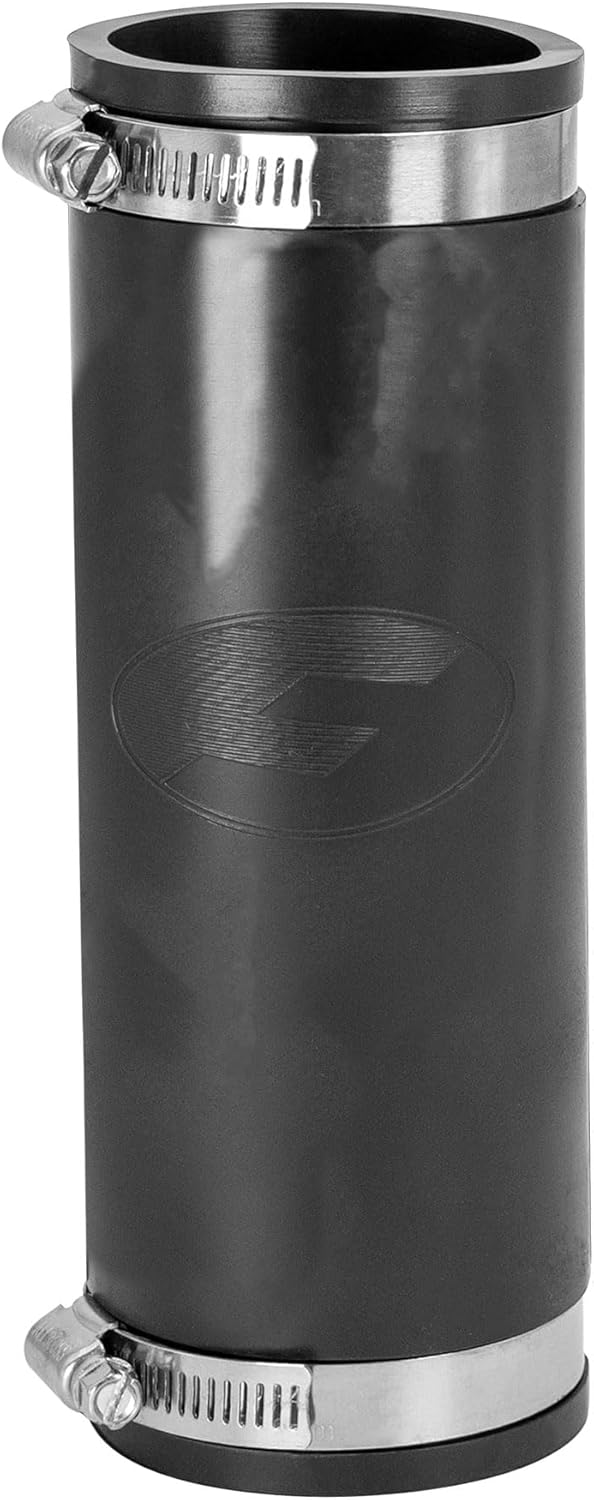 XL 1056-1502 1-1/2 in Flexible Pipe Coupling, Extra-Long 6.88 in DWV Sewer/Drain Connector, Fits OD 1.65–2.00 in