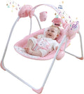 Portable Baby Swing for Infants, Compact & Foldable Infant Swing with 5-Speed Swing,Music, Timer, Cushioned Seat