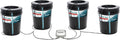 RS5GAL4SYS Root Spa 5 Gallon Hydroponic 4 Bucket Deep Water Culture Grow Kit System with Multi-Purpose Air Hose and