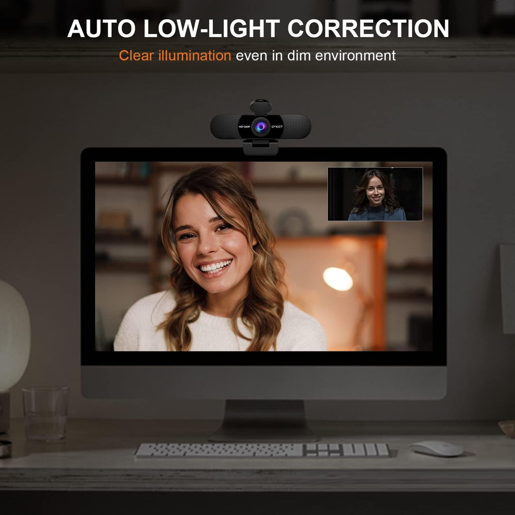 1080P Webcam with Microphone, C960 Web Camera, 2 Mics Streaming Webcam, 90°FOV Computer Camera, Plug and Play USB Web