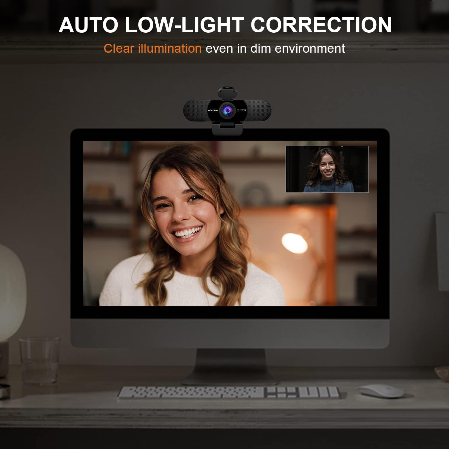 1080P Webcam with Microphone, C960 Web Camera, 2 Mics Streaming Webcam, 90°FOV Computer Camera, Plug and Play USB Web
