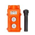 2 Ways Hoist Crane Push Button Switch Rainproof COB-61, 250V, 5 Amp, 500V, 2 Amp, Orange Up Down Switch with Rubber Cable Barrel