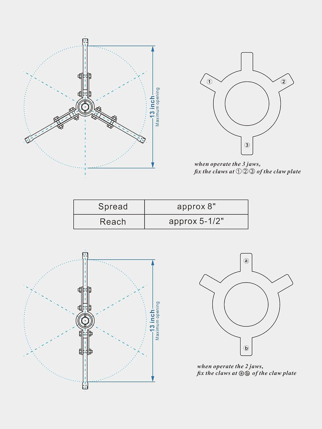 5 Ton Hydraulic Gear Puller, 2/3-Jaw Bearing Hub Puller