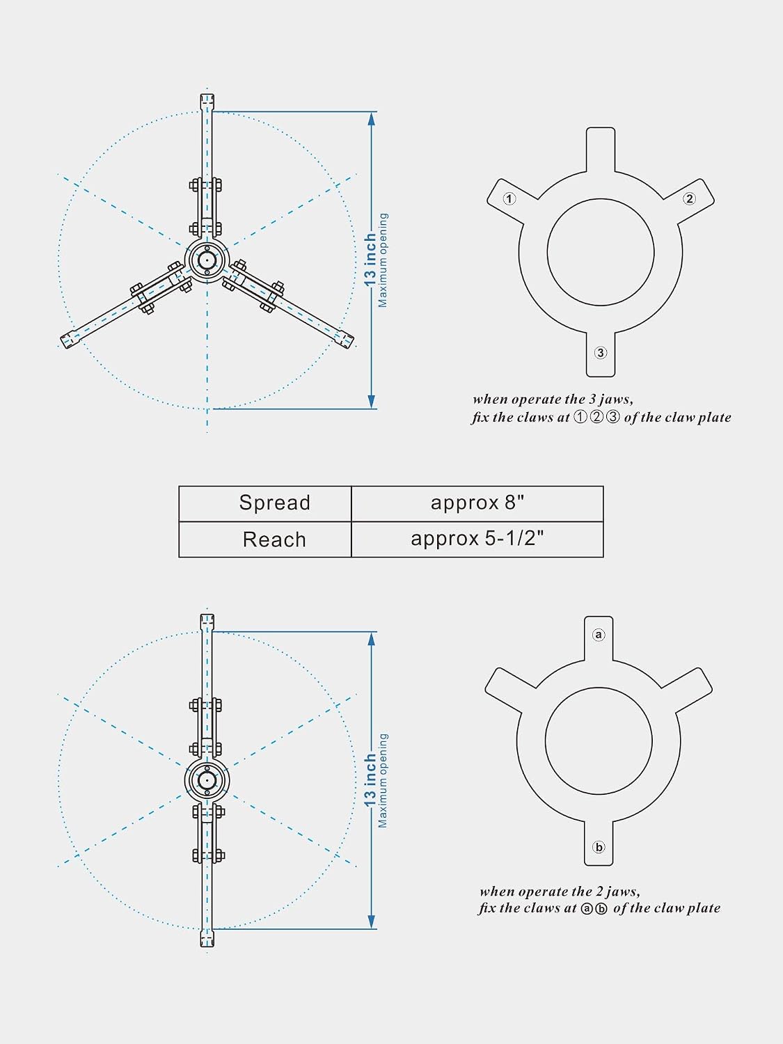 5 Ton Hydraulic Gear Puller, 2/3-Jaw Bearing Hub Puller