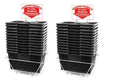 Black Shopping Baskets (Set of 24 with 2 Stands and Sign) Durable BlackPlastic with Metal Handles