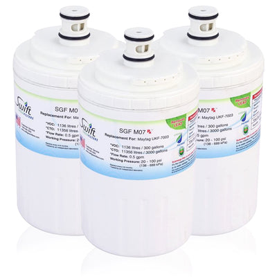 Swift Green Filters SGF-M07 Rx Compatible Refrigerator Water Filter for UKF7003, UKF7001, EDR7D1, Filter 7, Made in USA (3 Pack)