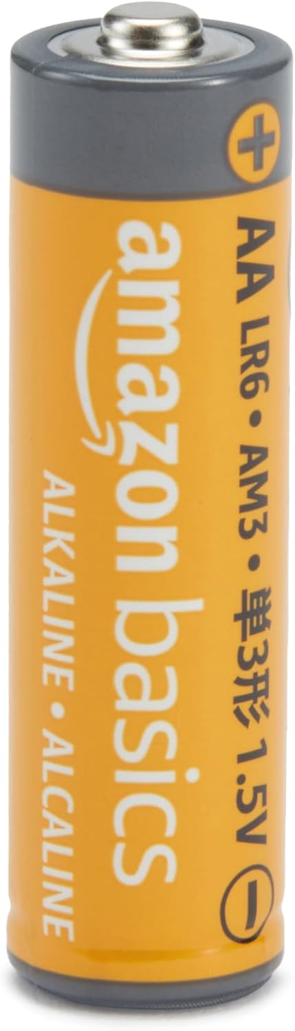 12-Pack AA Alkaline Batteries, 1.5 Volt, Long Lasting Power, 10-Year Shelf Life