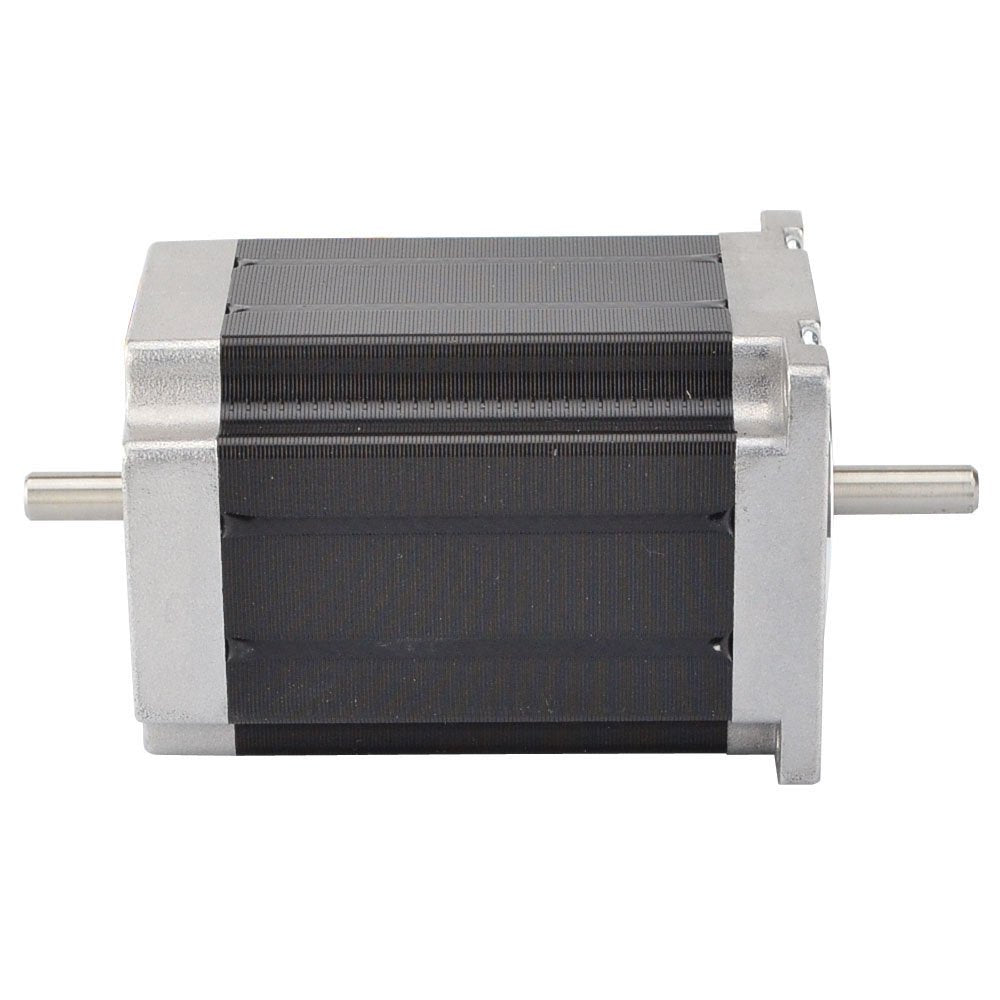 STEPPERONLINE Nema 23 Stepper Motor 2.83Nm 4A 8-Wire 6.35mm Dual Shaft CNC Mill Lathe Router