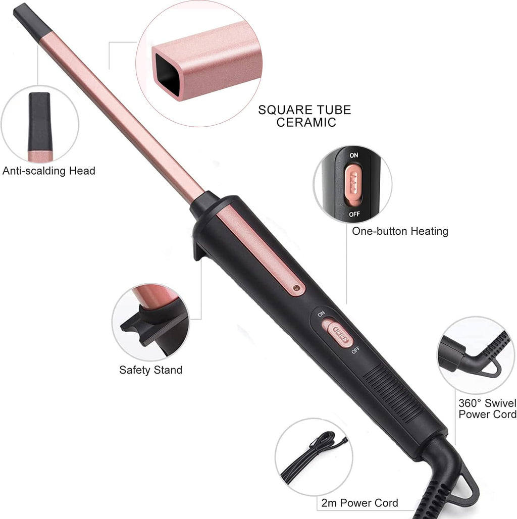 Thin Curling Wand, 3/8 Inch Small Curling Iron Wand
