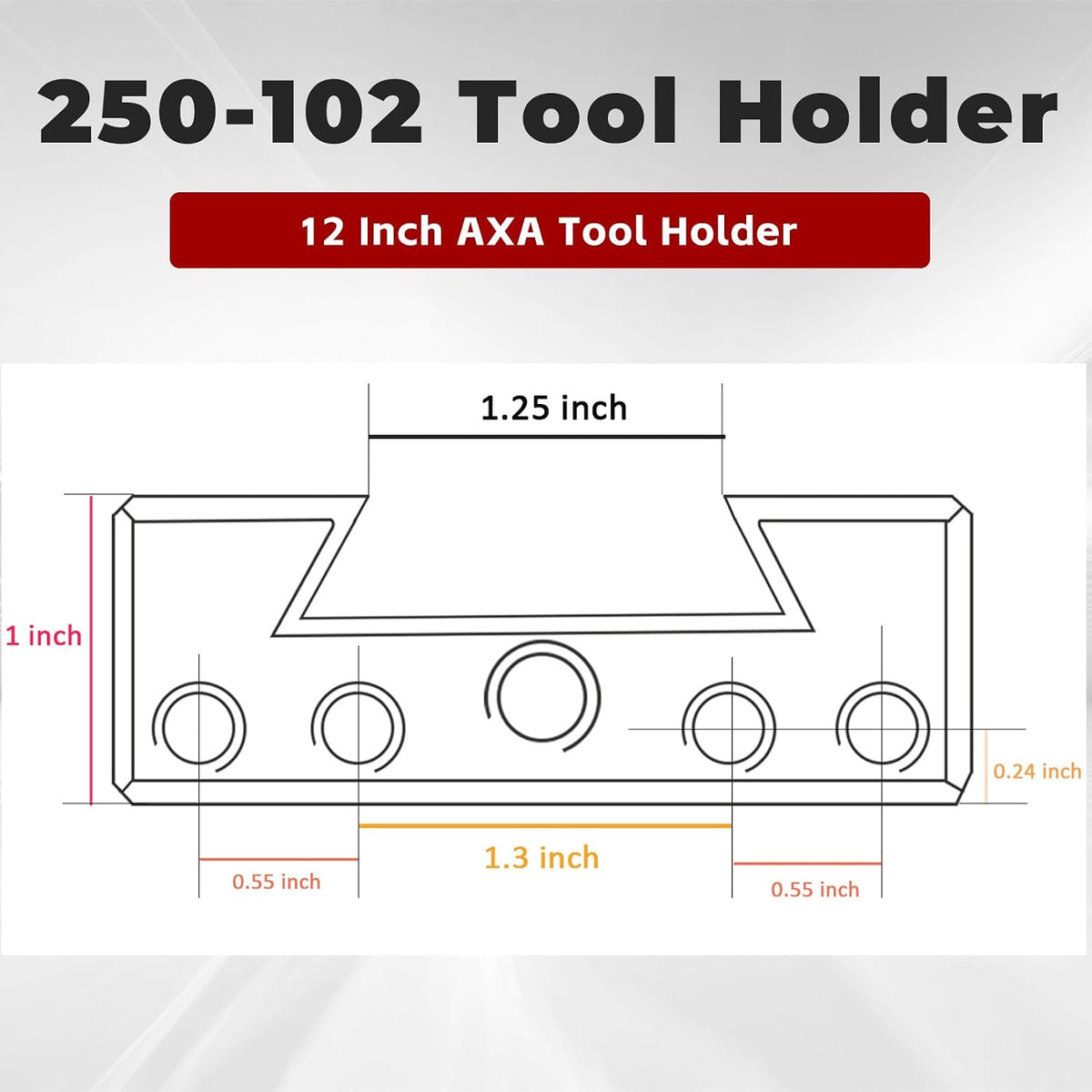 findmall 5Pcs AXA 250-102 Quick Change Tool Holder, 12 Inch Swing Diameter