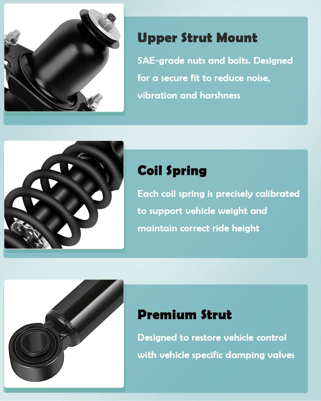 SCITOO Rear Shock Absorber Assembly Fit for 2011 2013 for Toyota Corolla
