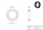 LILY 10 Pack 6805-2RS Thin Section Bearings 25x37x7mm