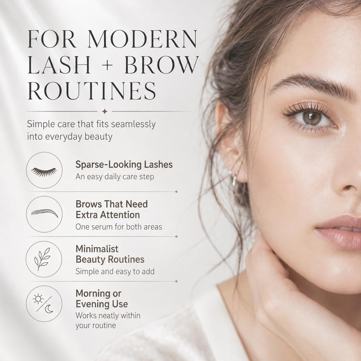 Hanae Eyelash Serum, Lash & Brow Serum for Fuller-Looking Appearance