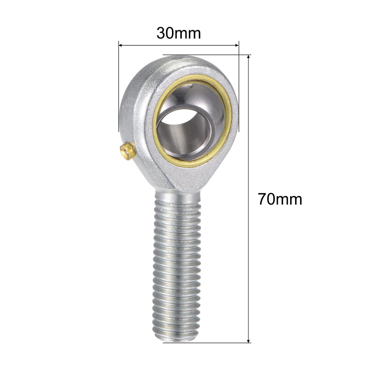 uxcell 2pcs POS12 Spherical Rod End Bearing 12mm Bore Self-Lubricated Joint Bearing M12x1.75 Left Hand Male Thread Connector
